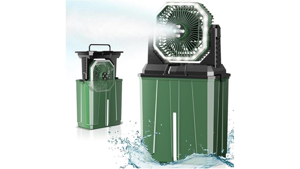 portable misting fan with battery