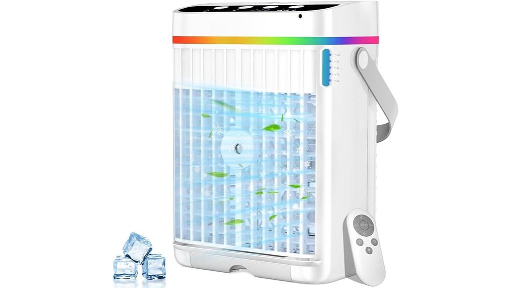portable personal air conditioner with lights