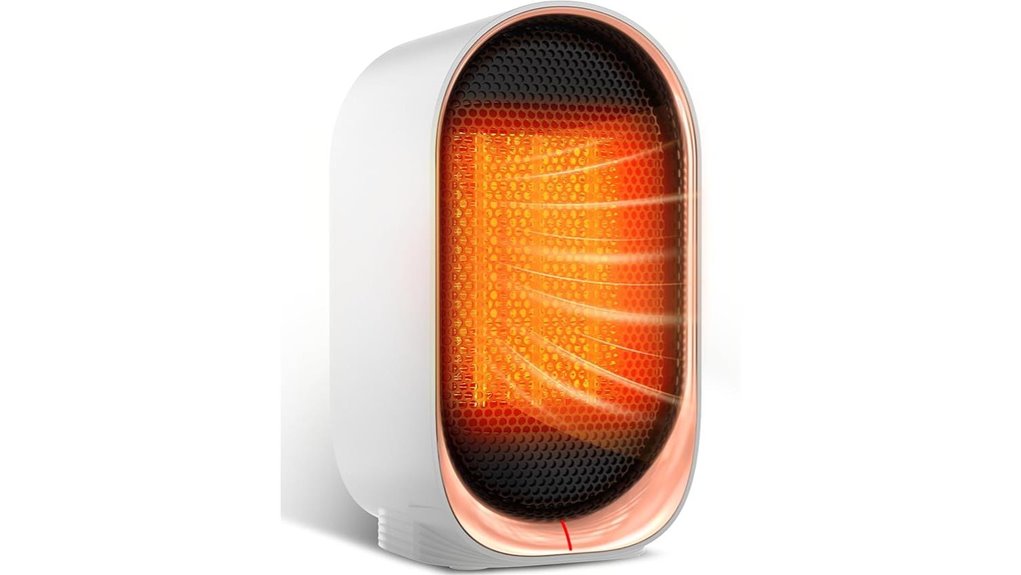 portable space heater with protections