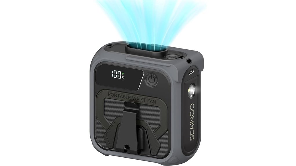 portable waist fan with 10000mah battery