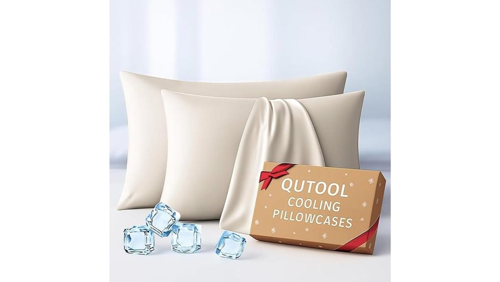 premium cooling pillowcases queen 2 pack