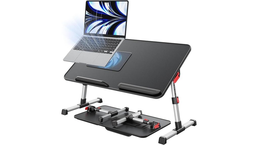saiji laptop desk with cooling fan