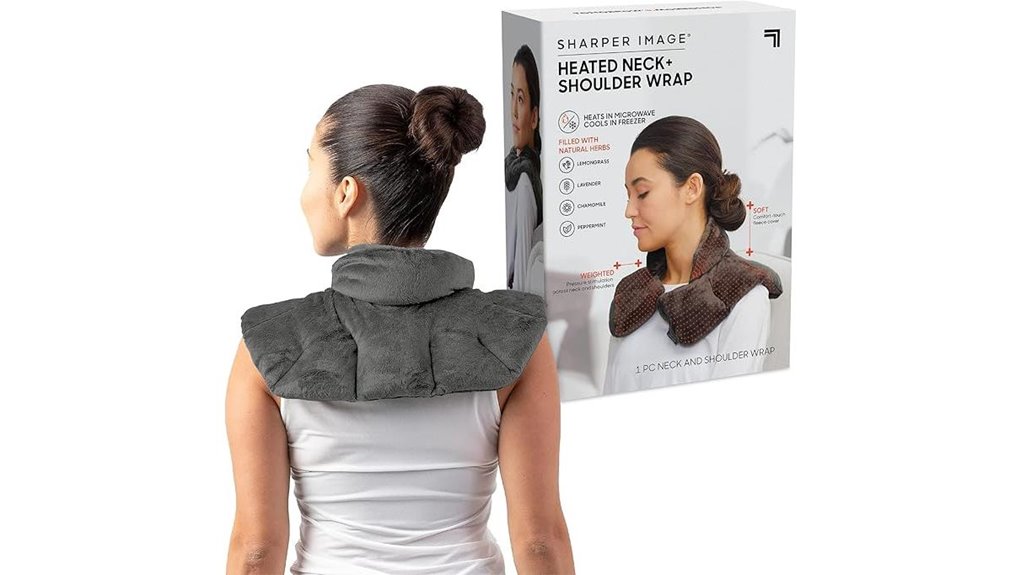 sharper image heated neck wrap with lavender