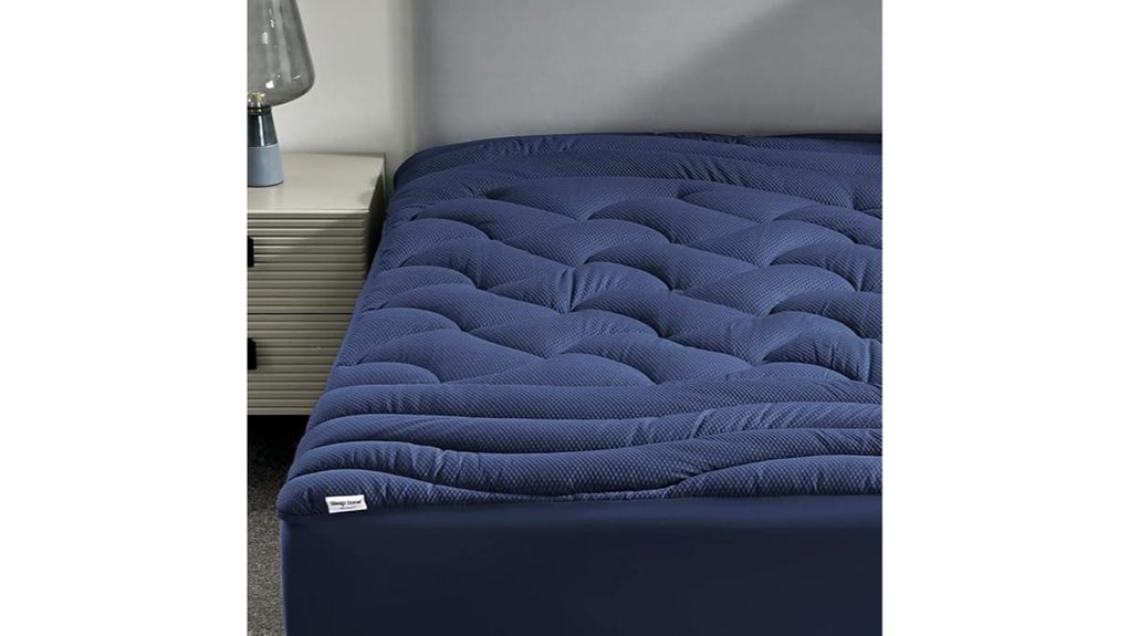 sleep zone navy queen 8
