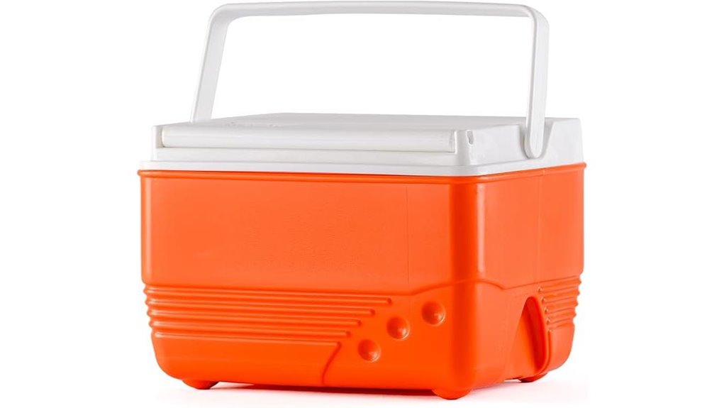 small hard cooler with retractable handle