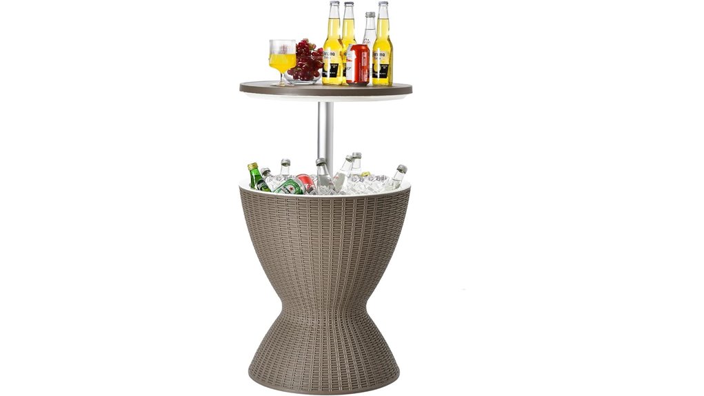 tangkula rattan cooler table