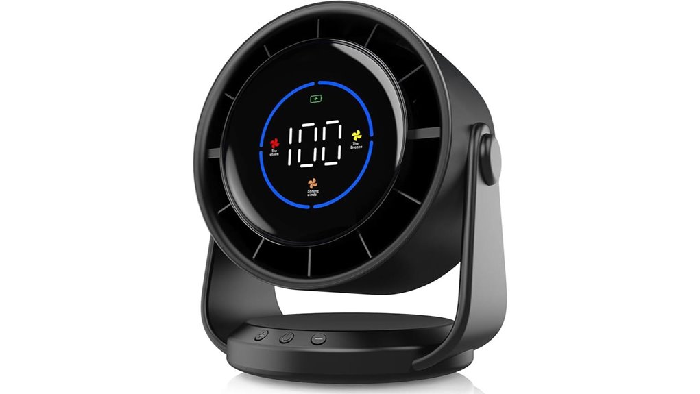 turbo desk fan 100 speed display
