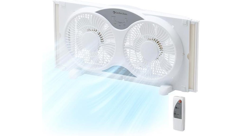 twin window fan with remote