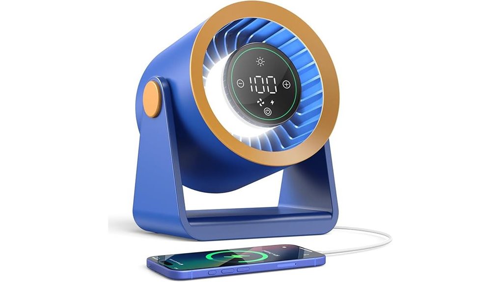 ultra quiet desk fan with battery