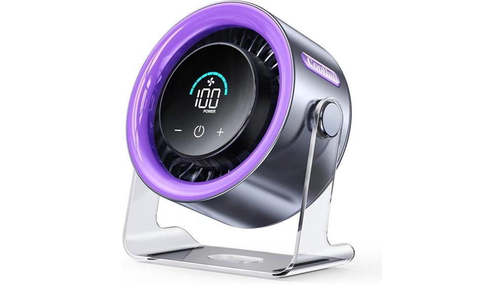 usb desk fan with digital display