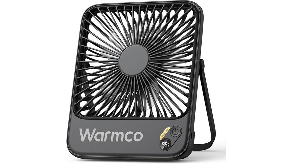 warmco 10000mah portable fan