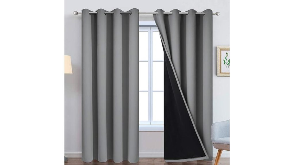yakamok grey blackout curtains