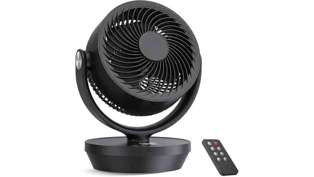 air circulator table fan with remote