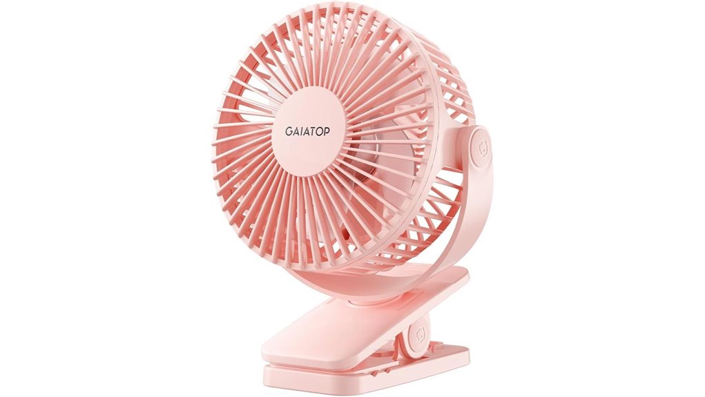 gaiatop rechargeable clip on fan