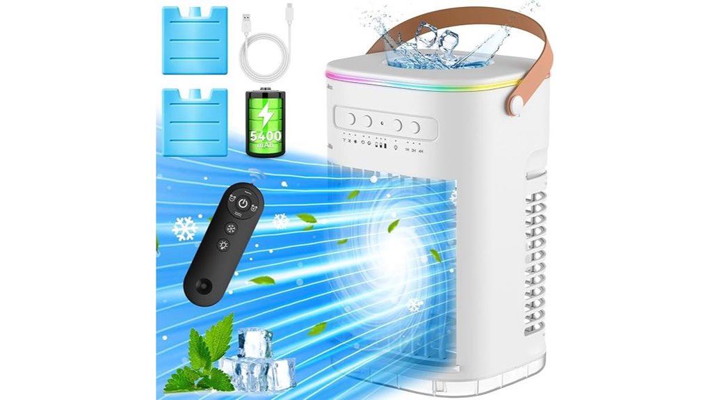 personal mini ac with battery