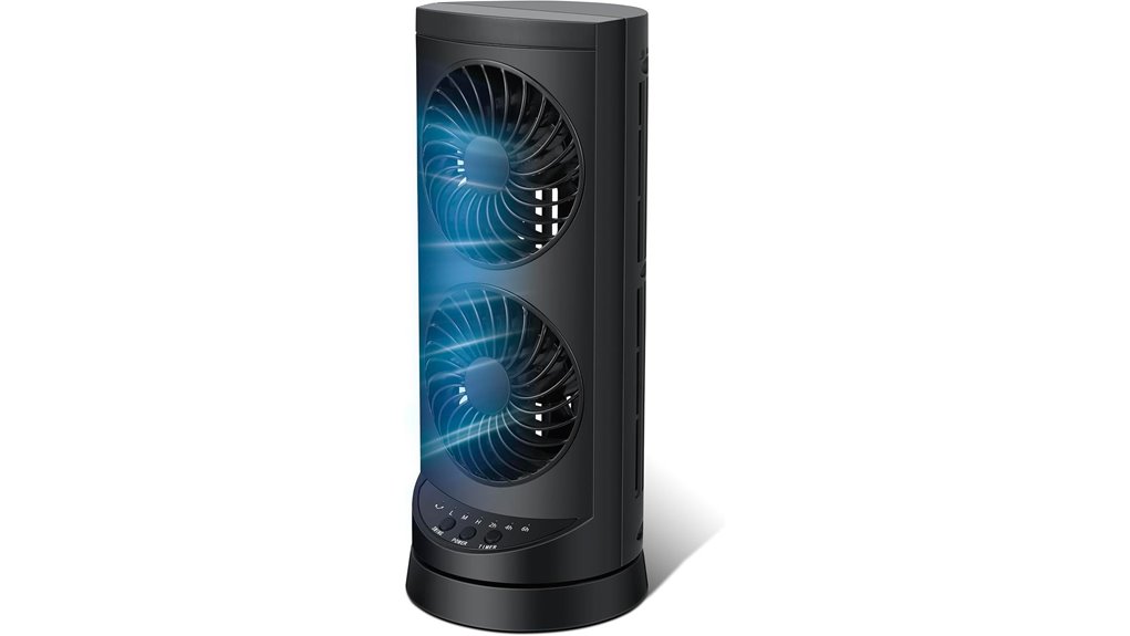 personal tower cooling fan oscillates speeds