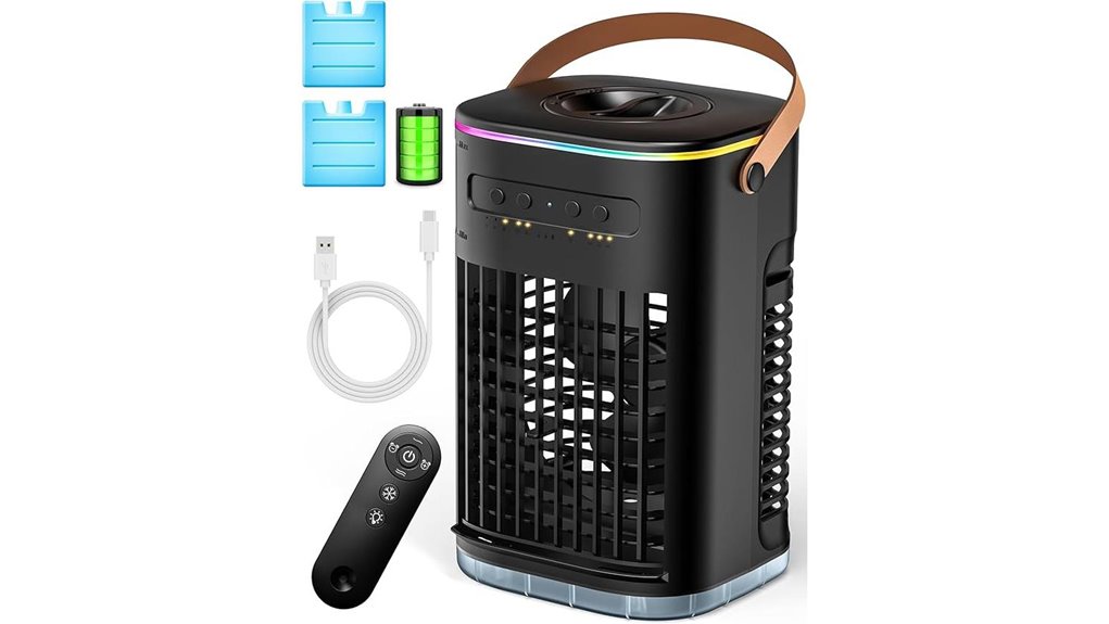 portable mini ac with battery