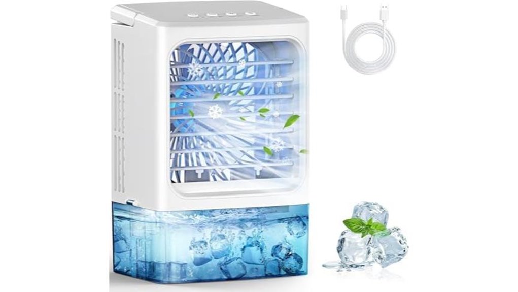 portable personal mini air conditioner night light