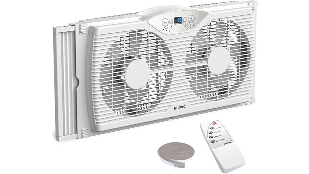 shinic twin reversible window fan