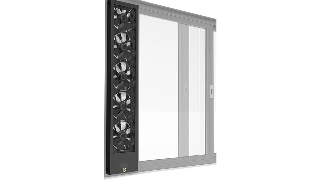 vertical exhaust fan for sliding windows