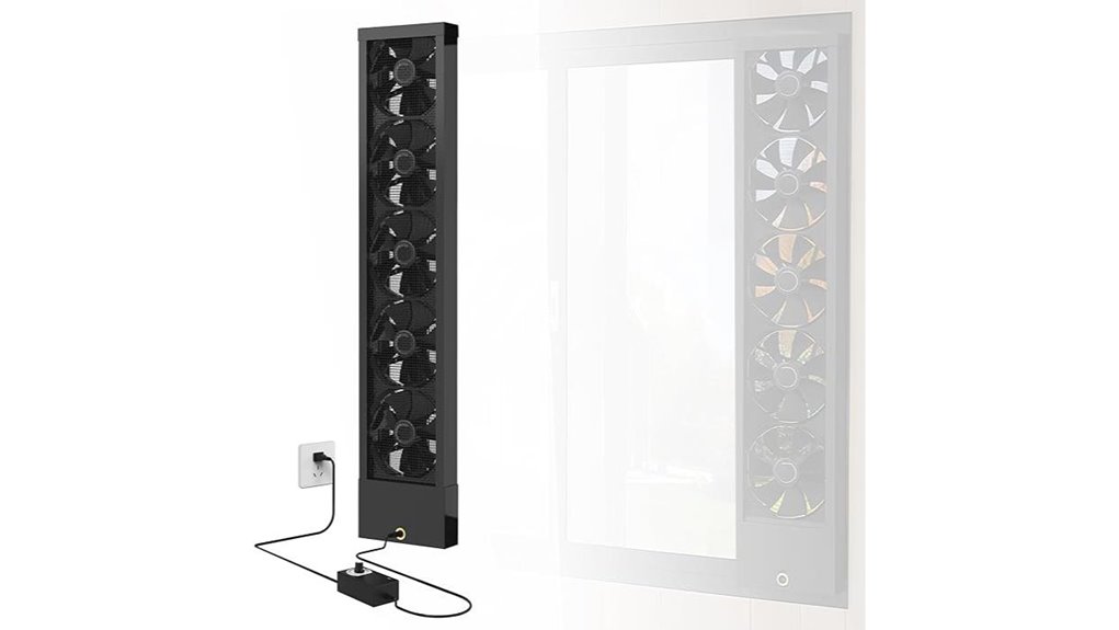vertical window exhaust fan for sliding windows